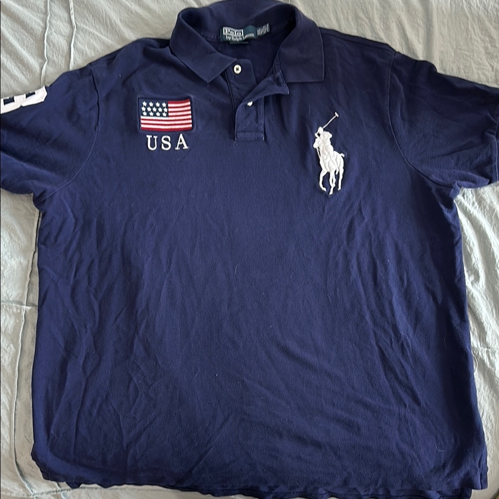 Polo by Ralph Lauren Men's Navy Blue Polo Shirt